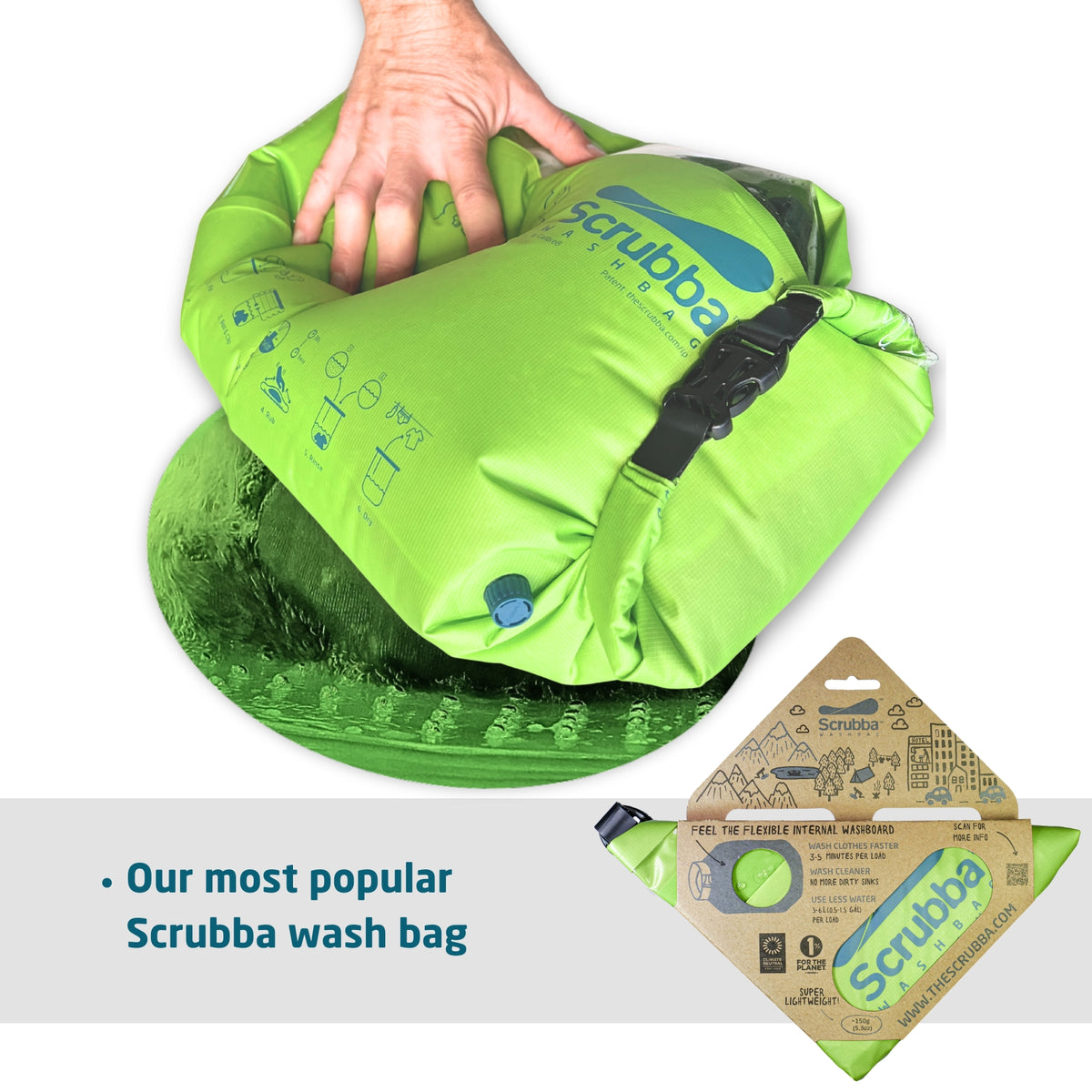 Scrubba wash bag - Tiny washing machine for apartments & travel