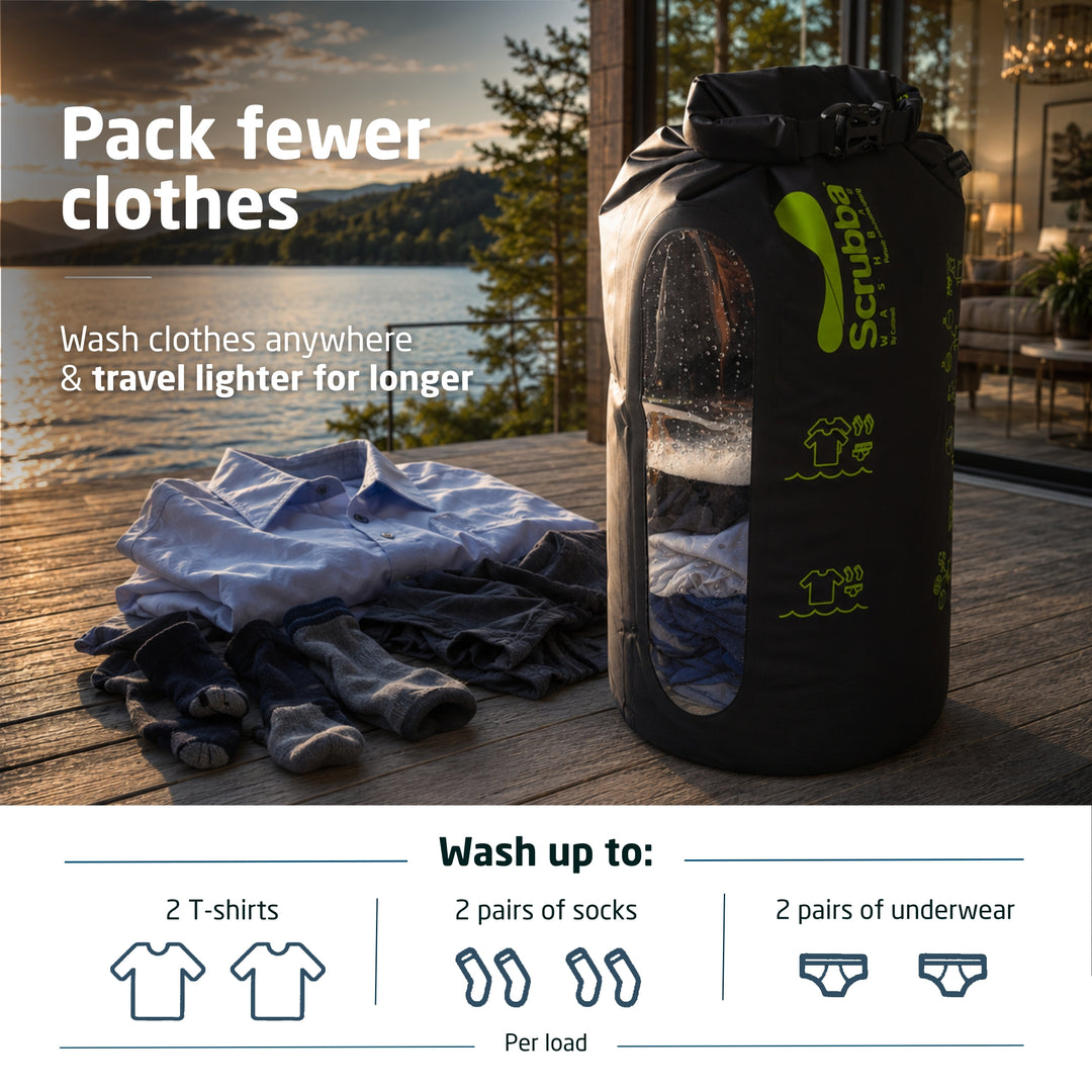 Scrubba Wash Bag - travel washing machine (black)