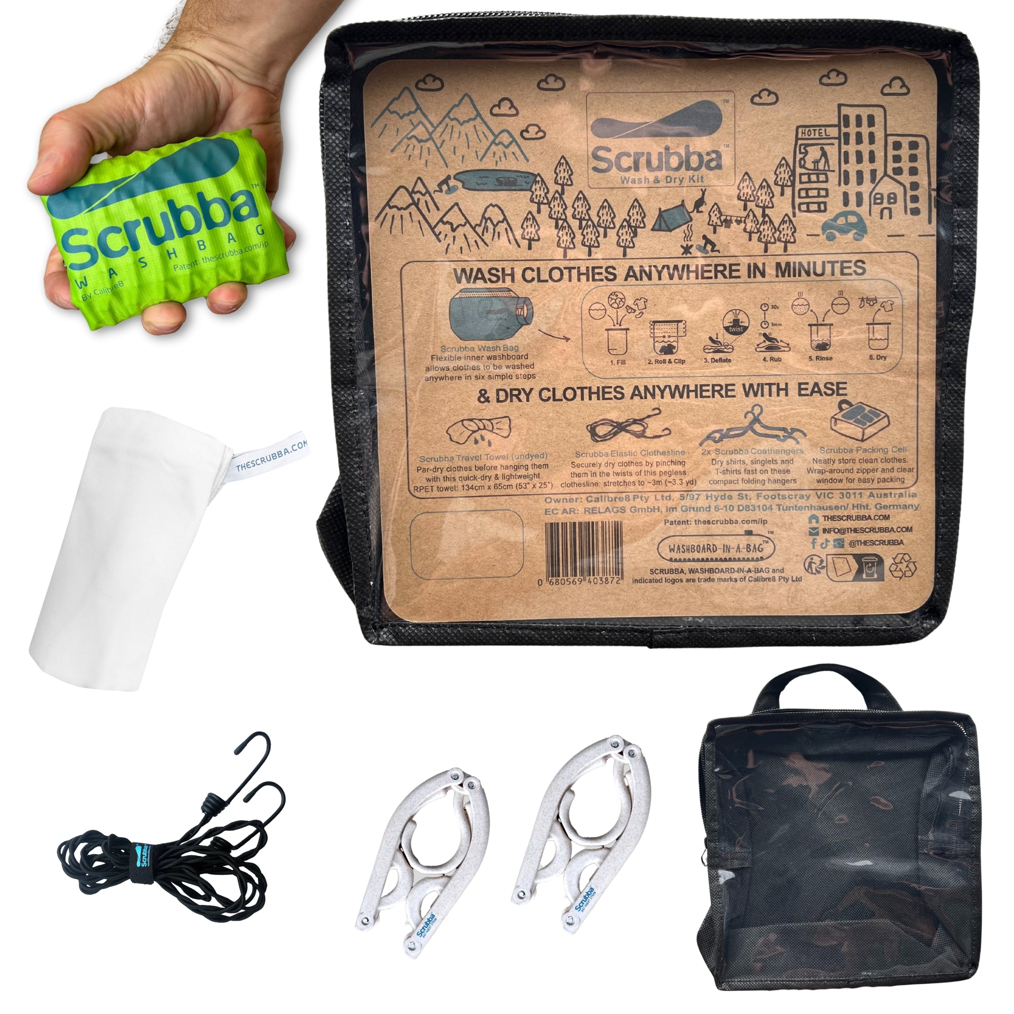 快適グッズ・旅行小物 Scrubba Wash Bag MINI Scrubba wash bag - MINI - tiny travel washing machine for travel