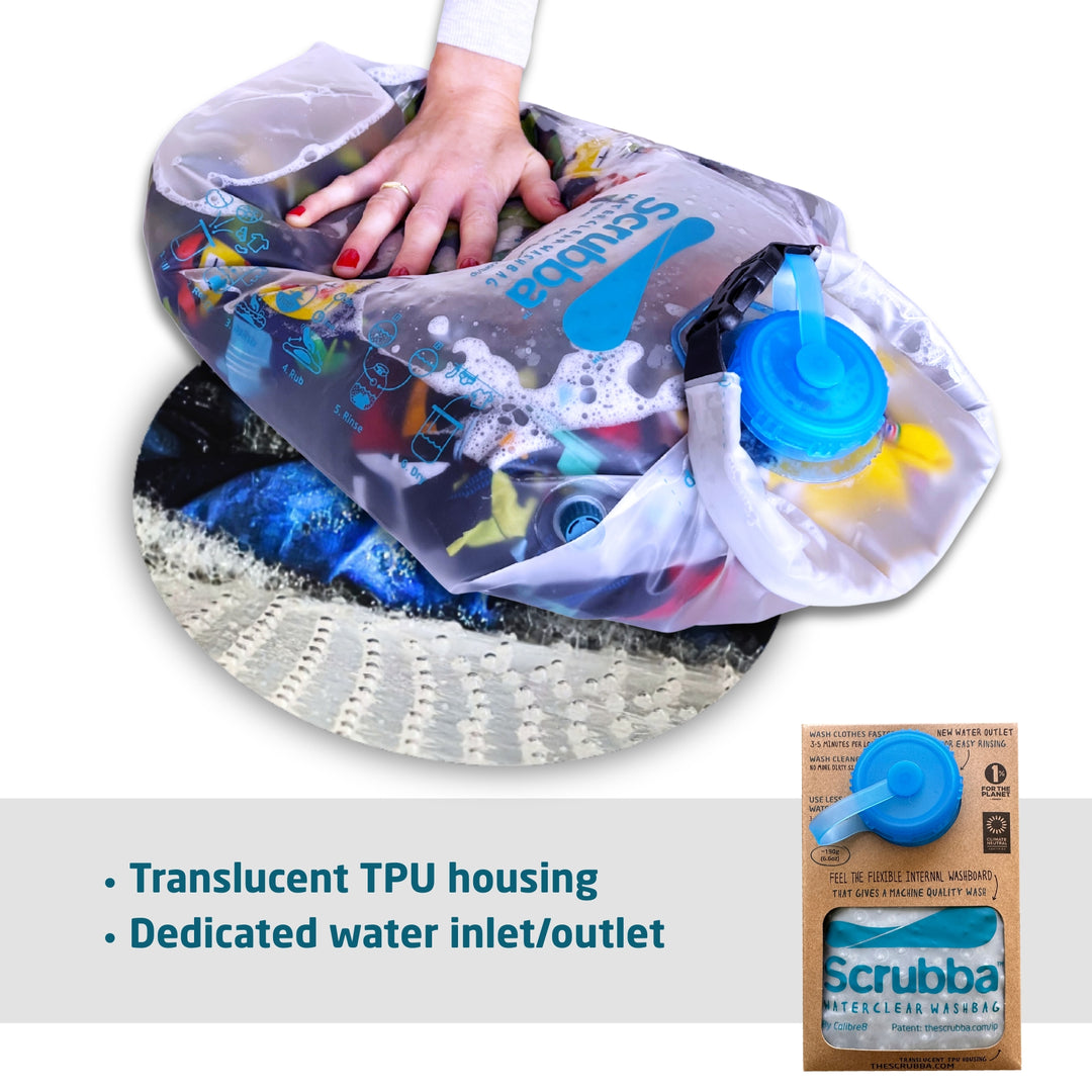 スクラバ　scurubba The Scrubba Waterclear Wash Bag - a portable washing machine