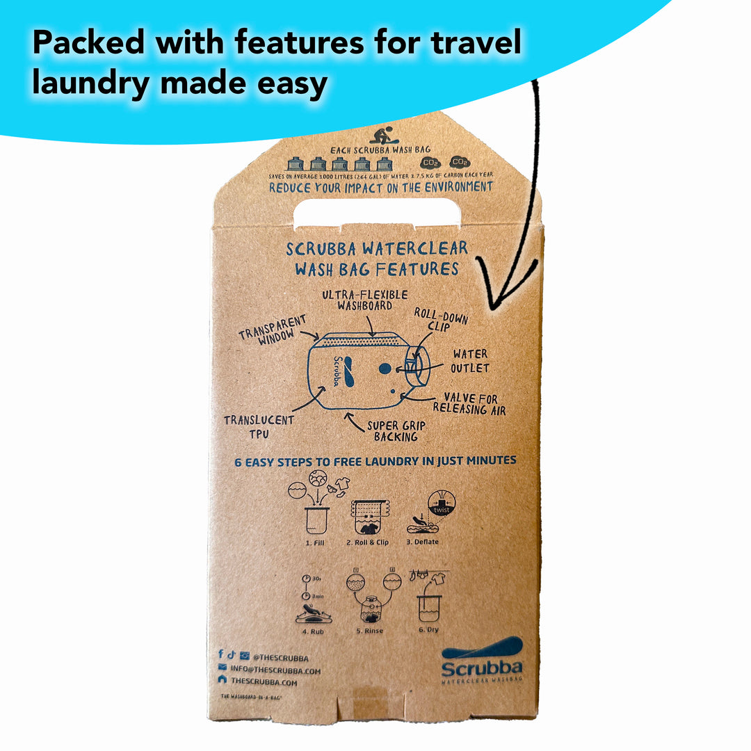 The Scrubba Waterclear Wash Bag - a portable washing machine