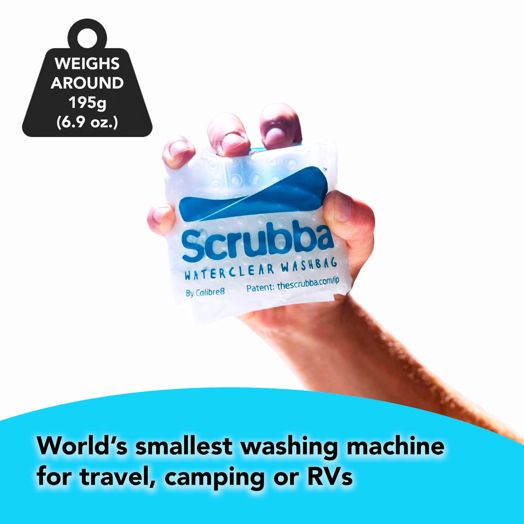 The Scrubba Waterclear Wash Bag - a portable washing machine