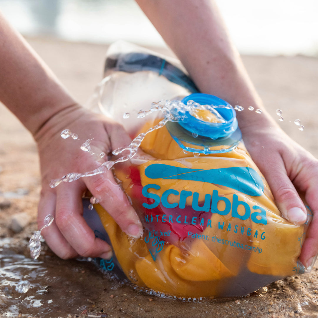 The Scrubba Waterclear Wash Bag - a portable washing machine