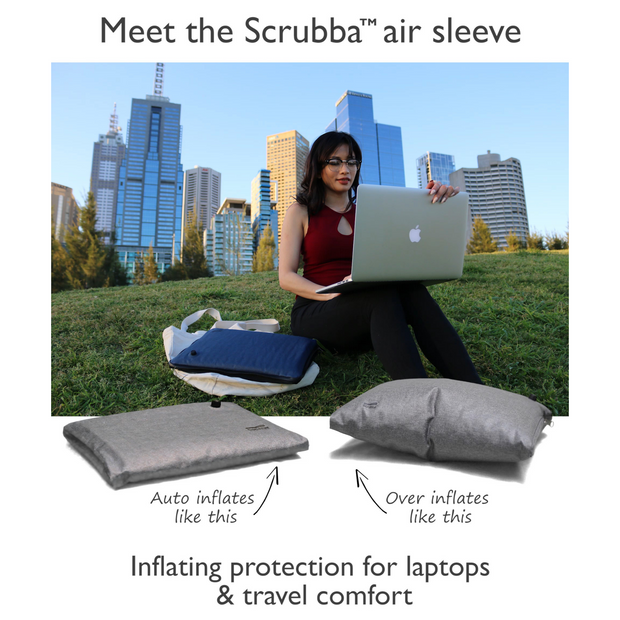 Global stock: Scrubba Air Sleeve Blue for tablets or laptops - The Scrubba Wash Bag
