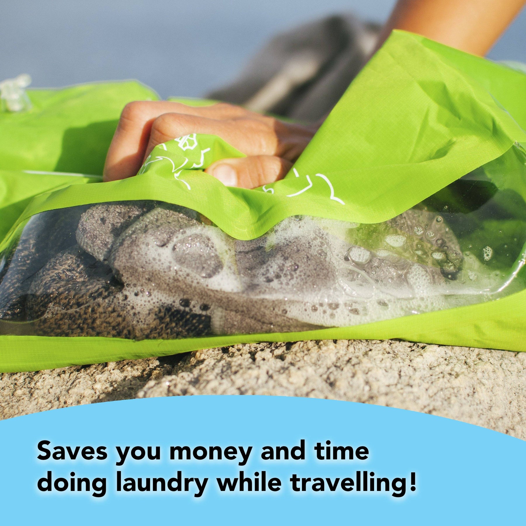 Scrubba Sac de lavage portable – Machine à laver à la main pliable pour  hôtel et voyage –